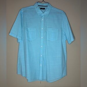 Alfani Sky Blue Casual Button Down Shirt
